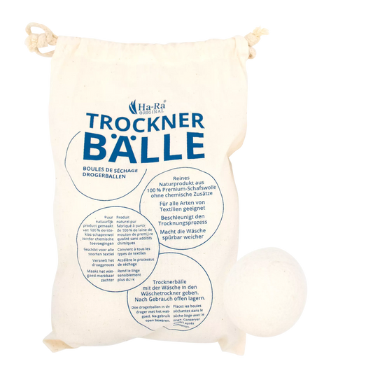 Ha-Ra Drogerballen van schapenwol in katoenen zakje